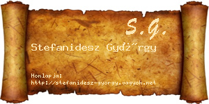 Stefanidesz György névjegykártya