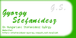 gyorgy stefanidesz business card