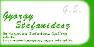 gyorgy stefanidesz business card